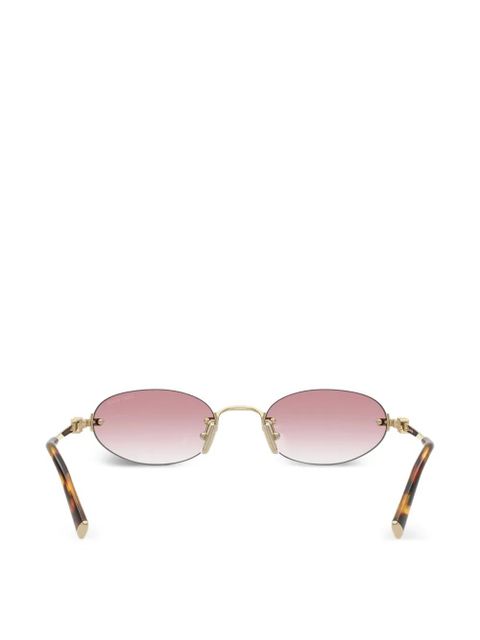 Miu Miu Eyewear oval-frame sunglasses - Gold