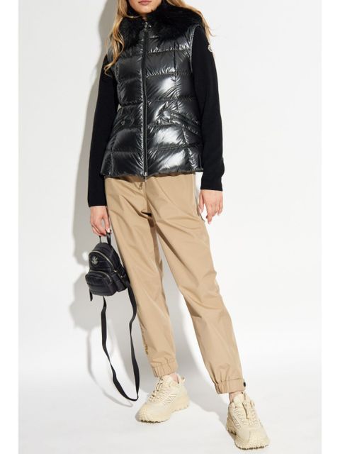 Moncler Anse shearling-collar down vest - Black - zdjęcie produktu nr 2