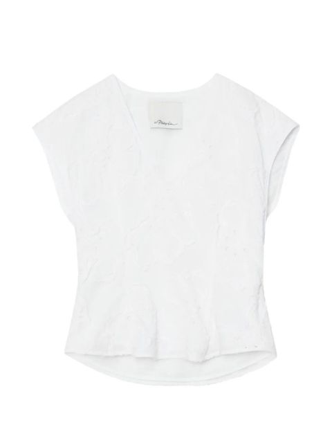 3.1 Phillip Lim floral V-neck blouse - White - zdjęcie produktu nr 1