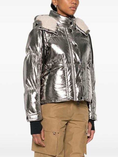 Moncler Grenoble Calaque metallic hooded ski jacket - Silver