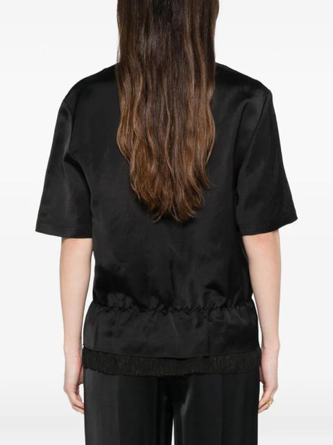 TOTEME V-neck satin blouse - Black