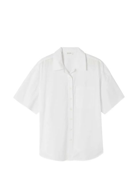 American Vintage Havanarow buttoned-up pocket-detail cotton shirt - White - zdjęcie produktu nr 1