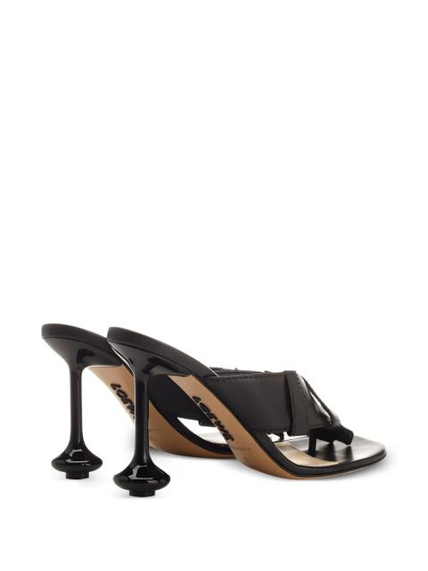 LOEWE 90mm Toy Panta leather sandals - Black