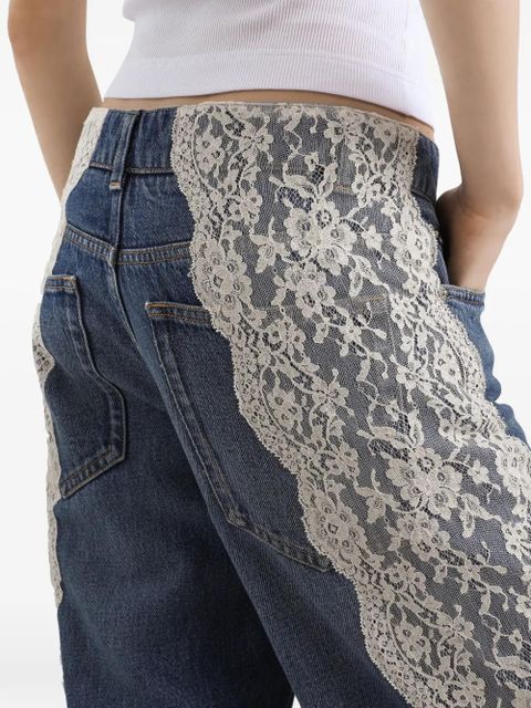 Dolce & Gabbana lace denim jeans - Blue