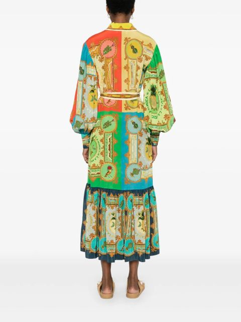 ALEMAIS La Musica midi dress - Green