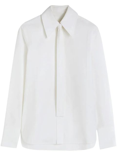 Jil Sander tie-detail cotton shirt - White - zdjęcie produktu nr 1