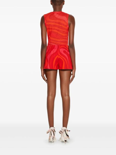 PUCCI Marmo-print shorts - Red
