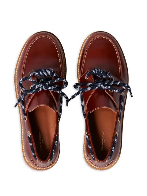 Claudie Pierlot lace-up fastening boat shoes - Brown