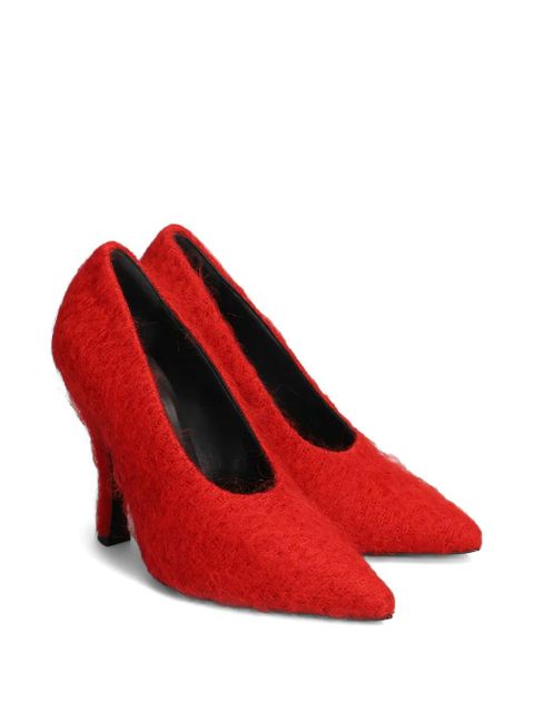 Magda Butrym 115mm loomed pointed pumps - Red