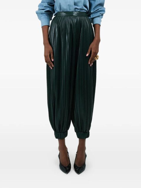Rowen Rose pleated balloon trousers - Green