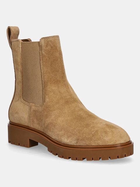 Lauren Ralph Lauren sztyblety zamszowe Allyson damskie kolor brązowy na platformie 802974477001 - zdjęcie produktu nr 1