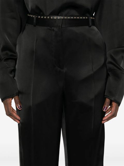 TOTEME low-rise satin trousers - Black