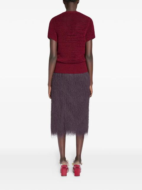 DRIES VAN NOTEN V-neck sweater - Red
