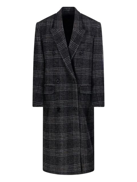MARANT ÉTOILE Lexana double-breasted checked coat - Brown - zdjęcie produktu nr 1