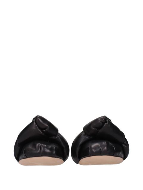 Miu Miu gathered bow-detail ballet flats - Black