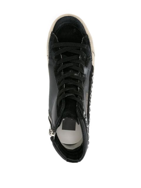 Golden Goose Slide crystal-embellished sneakers - Black