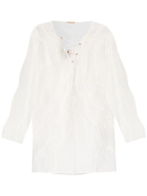 Cult Gaia Shemariah wave-pattern cover-up dress - White