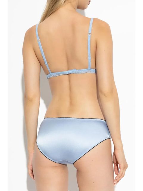 Dolce & Gabbana lace-trimmed satin bra - Blue - zdjęcie produktu nr 2