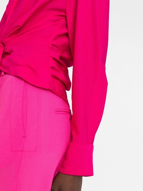 Jacquemus knot-detail long-sleeve shirt - Pink