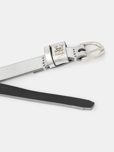 Tommy Hilfiger pasek skórzany dziecięcy damski kolor srebrny AW0AW17977 - zdjęcie produktu nr 2