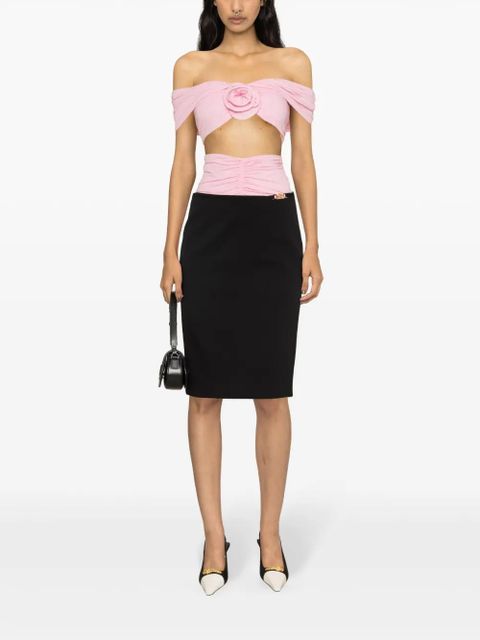 Versace Medusa stretch-wool skirt - Black