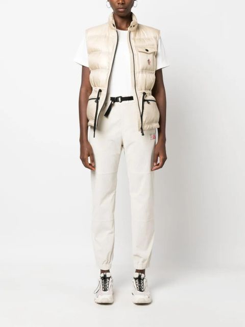 Moncler Grenoble logo-patch belted track pants - White