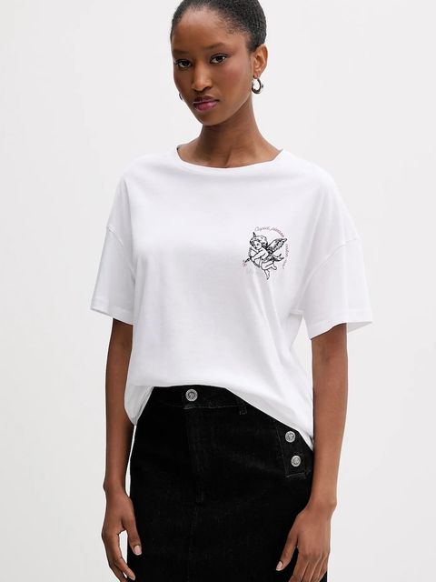 Liu Jo t-shirt bawełniany damski kolor biały MF5416 JS923 - zdjęcie produktu nr 1