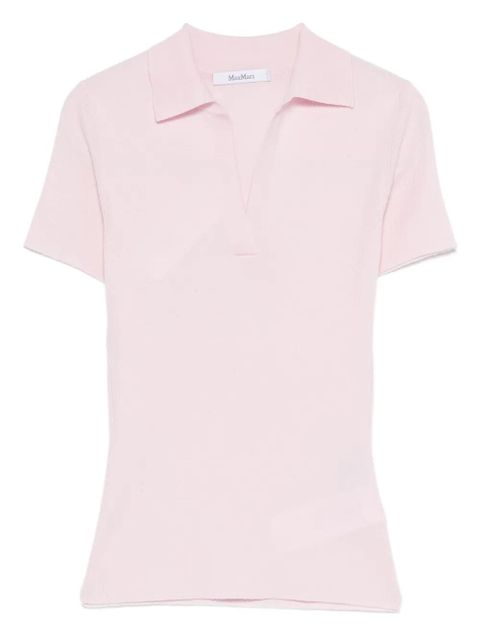 Max Mara collared ribbed top - Pink - zdjęcie produktu nr 1