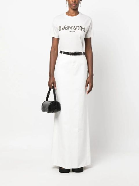 Lanvin embroidered logo T-shirt - Grey