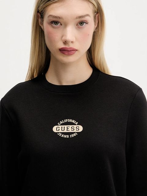 Guess Jeans bluza damska kolor czarny wzorzysta W5BQ07 KC811