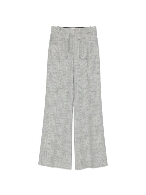 Victoria Beckham patch-pocket checked trousers - Grey - zdjęcie produktu nr 1