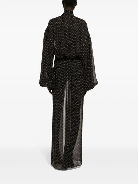 Dolce & Gabbana polka-dot print maxi dress - Black