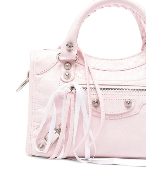 Balenciaga Le City studded ribbons tote bag - Pink