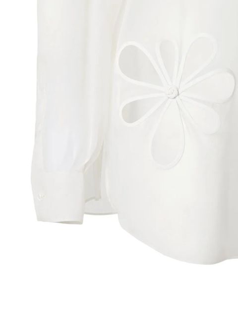 FENDI flower appliqué shirt - White