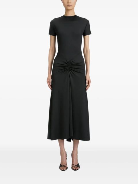 Victoria Beckham gathered waist midi dress - Black