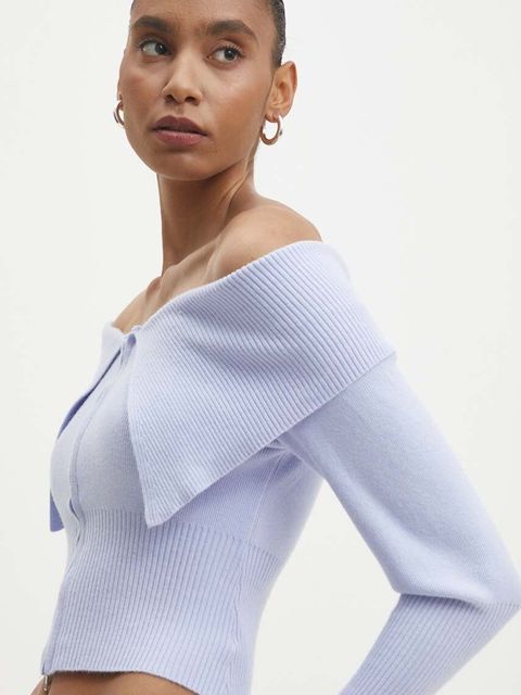 Answear.LAB kardigan damski kolor niebieski lekki