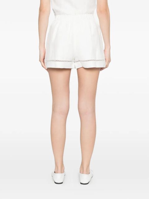 Maje lace trim shorts - White