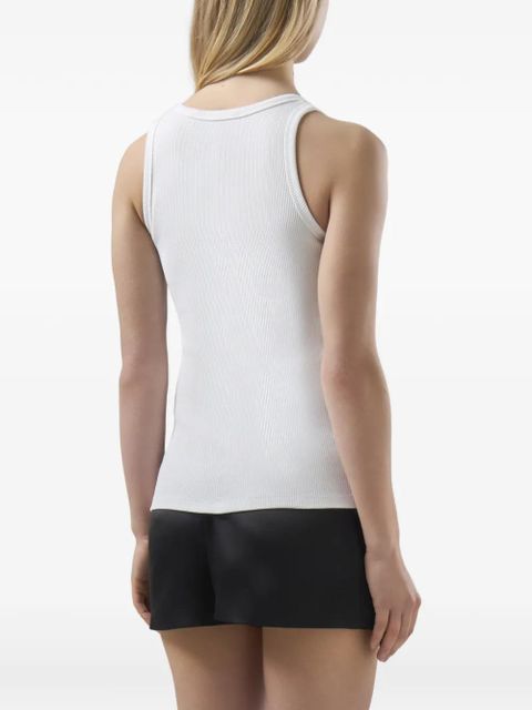 GCDS logo-embroidery tank top - White