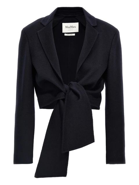 Max Mara tie-front notched-lapel jacket - Blue - zdjęcie produktu nr 1