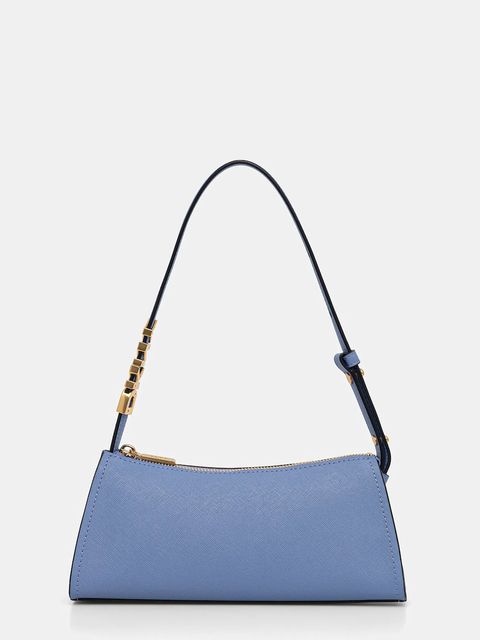 Dkny torebka skórzana kolor niebieski R433YG57 - zdjęcie produktu nr 1