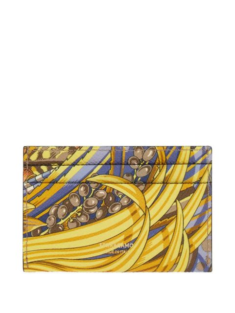 Ferragamo floral logo card holder - Yellow - zdjęcie produktu nr 2