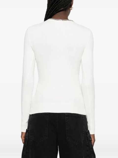 Rabanne cutout long-sleeve blouse - Neutrals