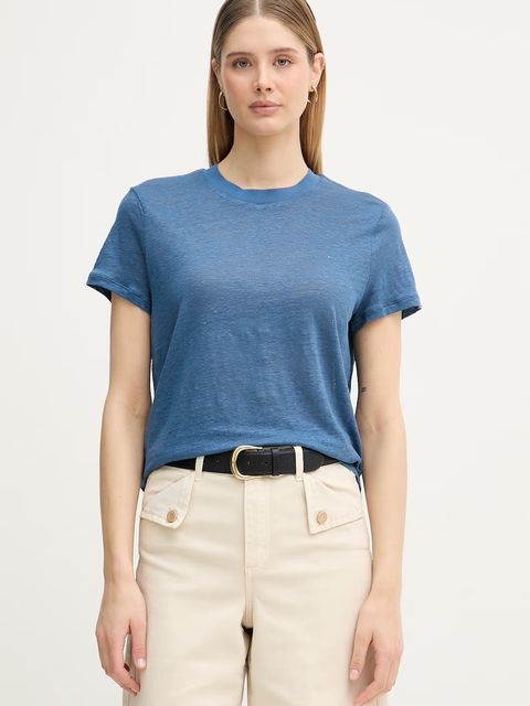 United Colors of Benetton t-shirt damski lniany - zdjęcie produktu nr 2