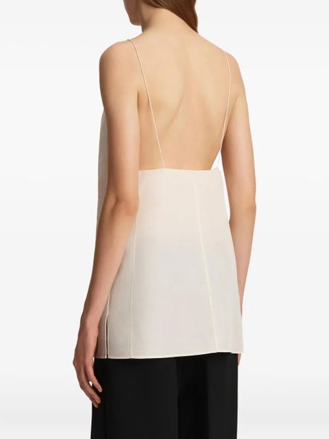 KHAITE Talsie V-neck top - Neutrals