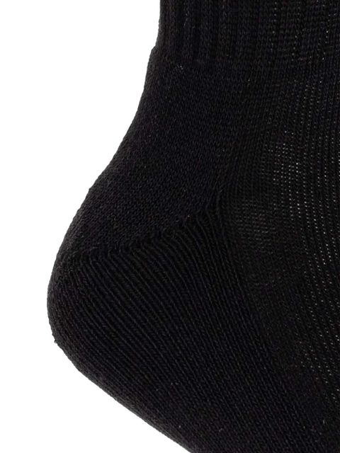 The Attico logo-detail ribbed socks - Black