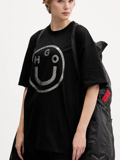 HUGO kurtka puchowa kolor czarny zimowa oversize 50546355