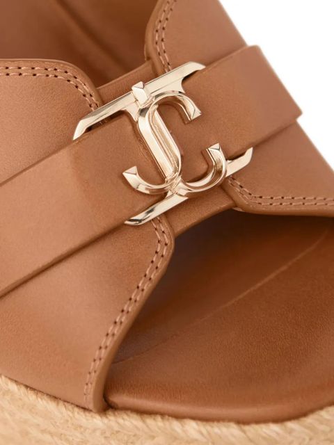 Jimmy Choo 100mm Leda espadrilles - Brown