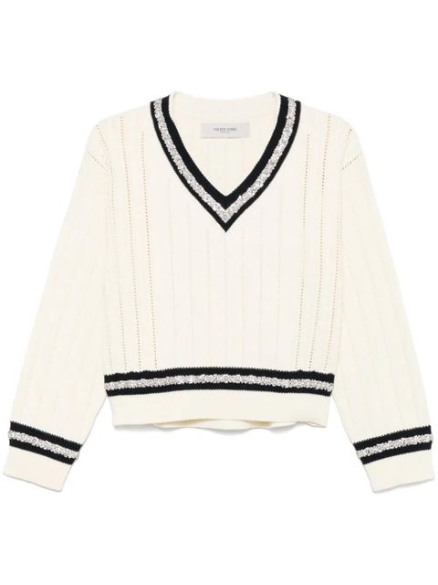 Golden Goose crystal-embellished sweater - Neutrals - zdjęcie produktu nr 1