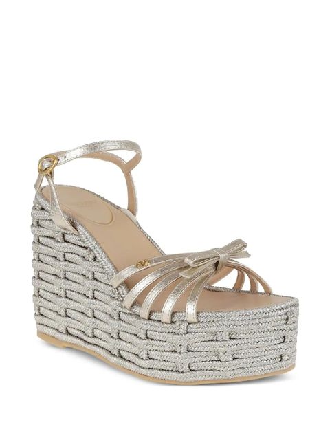 Valentino Garavani bow-detail woven espadrille - Gold - zdjęcie produktu nr 2