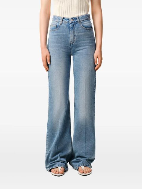 AMI Paris flare-fit cotton jeans - Blue